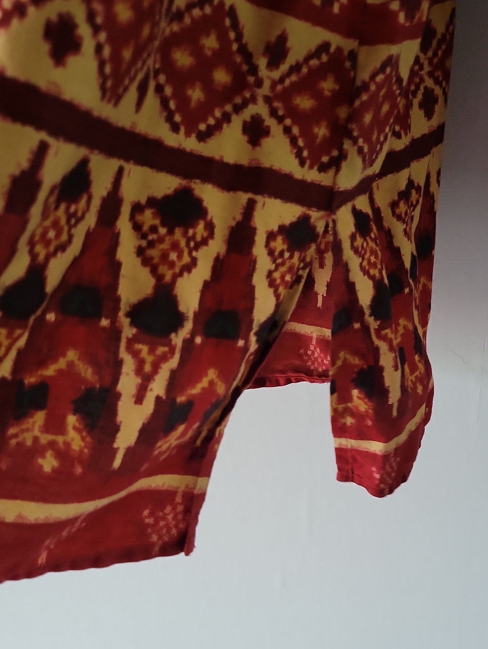 Lauren Ralph Lauren Red & Gold Printed Button-Front Tunic Shirt 100% Cotton - Picture 4 of 7